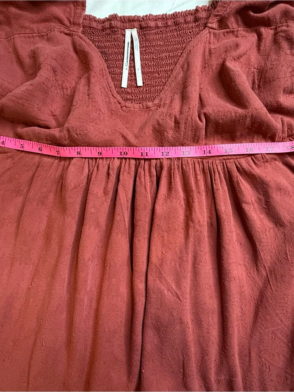 Anthropologie Burnt Orange Puff-Sleeve Maxi Dress - Picture 7 of 9